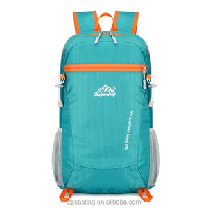 2024 Logo Backpack For Brand Promotion Promotional Double Color Hiking Foldable Backpack Bag