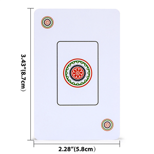 Cartes de jeu Mahjong format voyage 3,6 x 2,4 pouces – Mahjong chinois taïwanais, cartes de poker de casino - Product Image 2