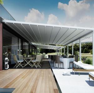 ที่มีคุณภาพสูงสีอาทิตย์กันน้ำอลูมิเนียมซุ้มกลางแจ้งต้นไม้ Pergolas ที่มีหลังคาหด - Product Image 2