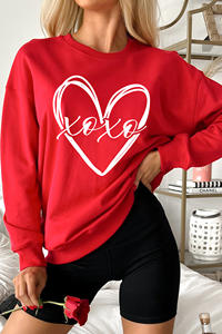 Sudadera de Mujer con Estampado de Corazón Rojo de San Valentín de Dear-Lover Wholesale - Product Image 3