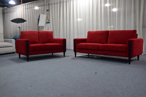 2025 Haute Qualité Nordic Art Design En Gros Belle Couleur Rouge Tissu Sectionnel Salon Canapés - Product Image 6