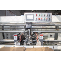 Carton d'emballage semi-automatique double pièces piqueur boîte en carton ondulé machine