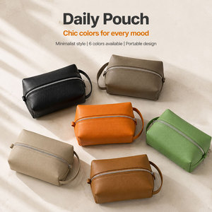 Bolsa Organizadora de <span class=keywords><strong>Maquillaje</strong></span> de Cuero PU con Logotipo Personalizado, Acolchada, Impermeable, Duradera, Portátil, para Viajes - Product Image 1