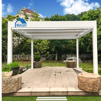 Pergola bioclimatique en aluminium imperméable pour extérieur Magic 3X3 3X4 4X4 6X4m, pergola à lames orientables en aluminium