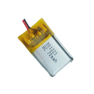 Small lipo 501221 <span class=keywords><strong>3</strong></span>,7 V 70 mAh lithium-ion polymer battery - Product Image 6