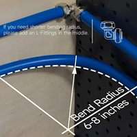 Kit de conduite d'air comprimé YML haute pression 3/4 pouce ID 200FT HDPE-Aluminium 200 PSI 170 pièces d'accessoires de tuyauterie pour garage et atelier