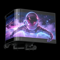 Refroidisseur liquide AIO AntarcChill 360 mm avec écran OLED incurvé 3D à vision directe de 6,67 pouces, refroidissement par eau du processeur, compatible Intel AMD