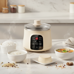 Mini-cuiseur électrique intelligent mcdou avec cuve intérieure en verre trempé pour soupes, desserts et riz – Petit appareil de cuisine - Product Image 3