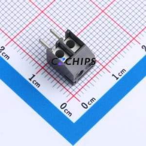 930-T/02 <b>Screw</b> Terminal <b>Block</b> Through hole Component (THT),P=3.5mm Connector 1x2P 3.5mm Gray Through Hole - Product Image 1