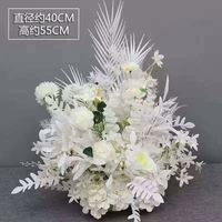 Guirlande de fleurs artificielles en soie pour mariage, rangée de verdure d'eucalyptus, chemin de table, centre de table, arrangement floral pour scène en T