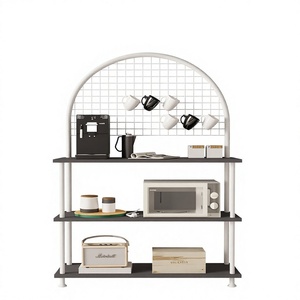Étagère de rangement à 3 niveaux, support pour four à micro-ondes, organisateur de cuisine, station de café, unité d'étagérage de cuisine - Product Image 1