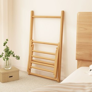 Foldable bamboo coat <b>rack</b>, floor-standing, thickened, for bedroom and home use. - Product Image 5