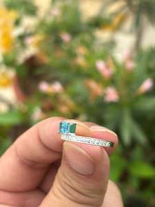 high quality Emerald Cut Swiss Blue Topaz <b>Ring</b> – Sterling Silver Promise <b>Ring</b> in wholesale price collection - Product Image 5