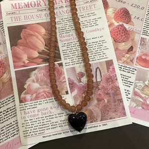 Collar de Cuentas con Forma de Corazón de Melocotón, Colorido <span class=keywords><strong>y</strong></span> Contrastante, Estilo Coreano Dongdaemun, <span class=keywords><strong>Serie</strong></span> Macaron, Color Caramelo, Deportivo, para Clavícula - Product Image 5