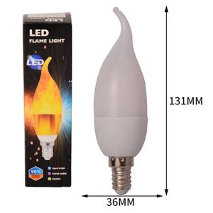 <span class=keywords><strong>Bombilla</strong></span> LED E14 E12 E27 con <span class=keywords><strong>Efecto</strong></span> de <span class=keywords><strong>Llama</strong></span> de Vela, Bombillas de Luz con <span class=keywords><strong>Efecto</strong></span> de Fuego Simulado, Decoración Creativa con Parpadeo para Fiestas al Aire Libre - Product Image 5