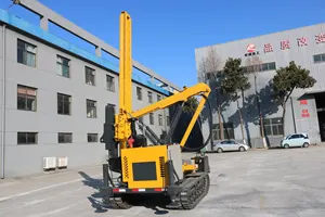 Chinese Factory Manufacturer Efficient And Fast Hydraulic Pile Driver For Highway Guardrails Tracked Pile Driver