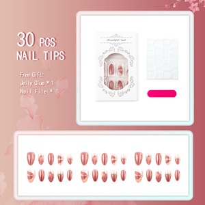30 Piezas <span class=keywords><strong>de</strong></span> <span class=keywords><strong>Uñas</strong></span> Acrílicas Reutilizables con Diseño <span class=keywords><strong>de</strong></span> Ojo <span class=keywords><strong>de</strong></span> Gato Francés Rosa, Adornadas con Perlas y Lazo Tridimensional - Product Image 4