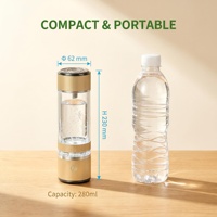 Distributeur d'eau électrique rechargeable en acier inoxydable, ioniseur pur à haute concentration (2001-5000 ppb) pour la maison et la voiture