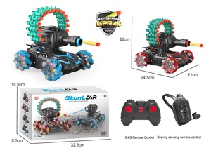 <span class=keywords><strong>Voiture</strong></span> RC 4x4 2,4 GHz avec canon à balles souples, roues Mecanum, drift latéral, lumières LED et démonstration automatique pour enfants - Product Image 6