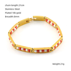 Pulsera Orula <span class=keywords><strong>de</strong></span> Acero Inoxidable Chapada en Oro <span class=keywords><strong>de</strong></span> 18k <span class=keywords><strong>de</strong></span> Alta Calidad, Siete Potencias Africanas, Santería - Product Image 6