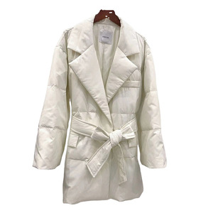 Chaqueta de plumón de <span class=keywords><strong>ganso</strong></span> blanco para <span class=keywords><strong>mujer</strong></span>, chaqueta holgada estilo Kimono, con cuello de traje, para invierno, <span class=keywords><strong>2022</strong></span> - Product Image 3