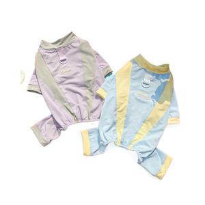 ملابس ربيعية بأربعة أرجل ملابس من الحرير الجليدي للكلاب والقط مع نمط متين للحماية من أشعة الشمس للكلاب الصغيرة المتوسطة - Product Image 5