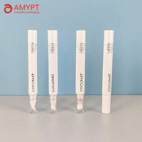 Tube cosmétique vide personnalisé de 10 g, applicateur en céramique pour crème pour les yeux, rouge à lèvres, emballage en plastique pour masseur oculaire