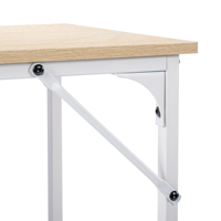 Bureau d'ordinateur de bureau de 32 pouces avec cadre en métal pieds réglables Table d'écriture de surface anti-rayures résistante à l'eau pour l'étude à domicile