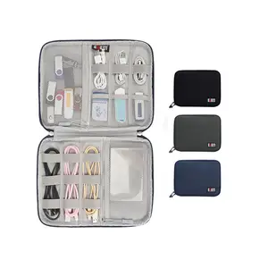 Bubm custom travel storage digital accessories cable earphone case organizer gadget pouch bag