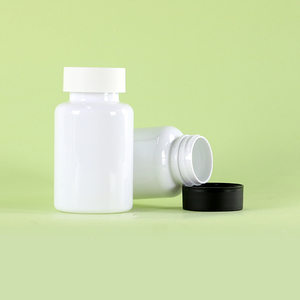 Flacon capsule blanc personnalisé pour emballage pharmaceutique, flacon en plastique PET, pot à pilules pour produits de santé avec bouchon à vis - Product Image 5