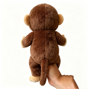 Marioneta de mano de mono personalizable, Marioneta de mono de peluche, Marioneta de mano de mono marrón, Juguete de mono de peluche suave - Product Image 3