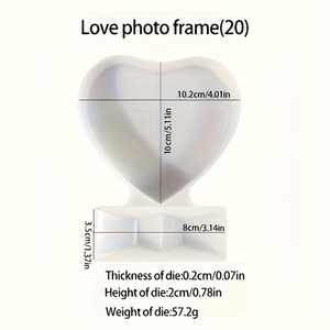 Fai da te due dimensioni di love Photo Frame stampi in Silicone stile moderno e semplice decorazione per la casa in resina epossidica artigianato - Product Image 5