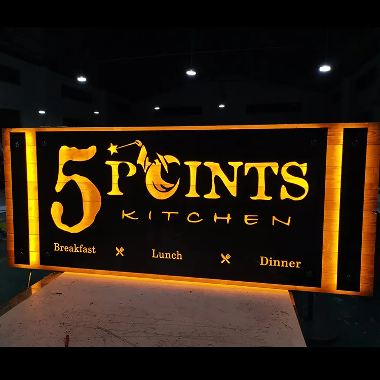 Top Hanging Extra Thin LED Light Box Custom LED Logo Sign pubblicità Light Box segni per interni ed esterni