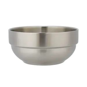 Restaurant 8oz 13oz 18oz Korean Hot Insulated Double wall Stainless Steel Rice Bowls Soup Bowls