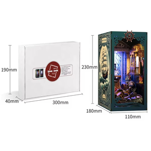 Hamaileon Kit de maison miniature 3D Puzzle Book Nook Décorations d'étagère Cadeaux d'artisanat <span class=keywords><strong>pour</strong></span> adultes et amoureux des livres - Product Image 4