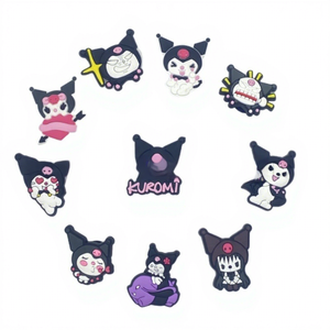 Adornos para <span class=keywords><strong>Crocs</strong></span> de Sanrio, Kuromi y My Melody, <span class=keywords><strong>Jibbitz</strong></span> de PVC Impermeable para Zapatos, Decoración Encantadora para Niñas, Adolescentes y Mujeres - Product Image 2