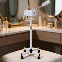 Dispositivo Profesional de Vapor Facial con Soporte Telescópico y Ruedas Móviles, Equipo de Belleza Facial para Salón