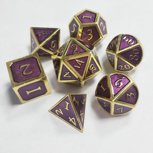 Vente en gros de dés polyédriques de haute qualité en alliage de zinc, 7 pièces, jeux de dés D&D, D4 D6 D8 D10 <span class=keywords><strong>D12</strong></span> D20 - Product Image 6