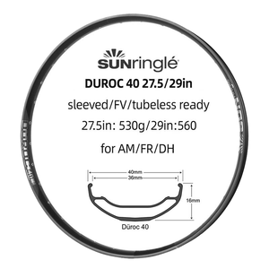 Jantes de vélo de montagne Sunringle DUROC 30 Vacuum 27,5 29 pouces XC AM FR DH prêtes pour frein à disque 32 trous - Product Image 3