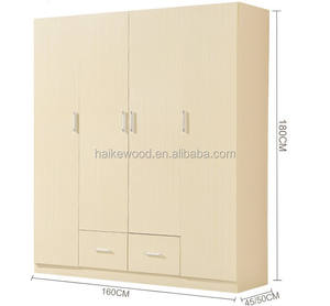 Armoire de chambre à coucher à 4 portes, design d'armoire avec le meilleur prix - Product Image 6