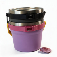 Personnalisé garder au froid 7.2L seaux à glace baignoires double paroi en acier inoxydable 304 vide large bouche seau refroidisseur de glace