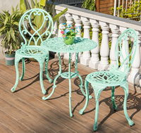 Ensemble table et chaises pliantes d'extérieur en bronze moulé sous pression de haute qualité, résistant aux intempéries, pour hôtel, cour moderne, loisirs