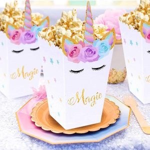 Cajas mágicas de recuerdo de fiesta de unicornio, cajas de golosinas de palomitas de maíz para fiesta de bienvenida de bebé o fiesta de cumpleaños - Product Image 6