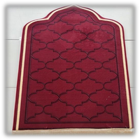 Vente en gros de 2 tapis de prière rembourrés en flanelle, ensemble de tapis de prière islamique noir et blanc, tapis de prière musulman portable