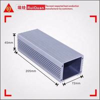 Boîtier de radiateur/dissipateur thermique en profilé d'aluminium extrudé CNC industriel personnalisé, série 6000, thermolaqué, découpe/soudage