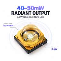 Source de lumière premium 600mW, émetteur germicide ultraviolet profond à 60 degrés, 305nm 315nm, diode UVB pour habitat de reptiles