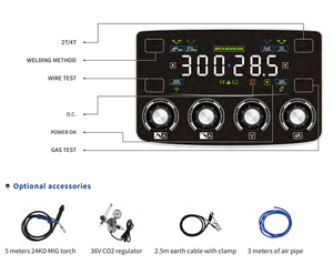 เครื่องเชื่อมไฟฟ้า1/2เฟส110V/220V/380V/450V 3เฟส MiG 250 300 IGBT เครื่องเชื่อมอินเวอร์เตอร์บัดกรี - Product Image 3