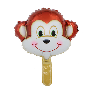 Mini Size Leuke Dier Hoofd Aluminiumfolie Ballon Aap Tijger Giraffe Leeuw Varken Hoofd Kinderen Verjaardag Ballon Groothandel - Product Image 2