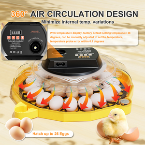 <span class=keywords><strong>Incubateur</strong></span> à œufs portable à grande capacité, 26 œufs, avec retournement automatique des œufs et contrôle de la température, idéal pour l'école, le laboratoire et la maison - Product Image 5