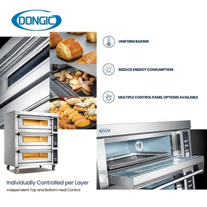 Thép không gỉ thương mại Nhà Bếp Nấu Ăn thiết bị nướng bánh 3 tầng điện bánh mì nướng bánh bánh Pizza Lò nướng công nghiệp - Product Image 5